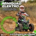 Actionbikes Motors Kinder Elektro Miniquad ATV Racer 1000 Watt 36 Volt Scheibenbremsen Safety Touch System Fußschalter 1000 Watt Schwarz Gelb