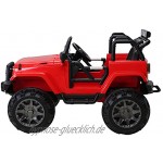 Actionbikes Motors Offroad Jeep Adventure 2 x 35 Watt Motor Reifen mit Weichgummiring Fernbedienung Rot