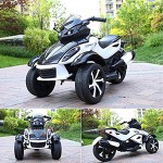 Elektrisches Kinderfahrzeug Kinder Motorrad Trike Elektrofahrzeug mit Licht und Sound 2x12V Motoren USB 2-5 Jahre Weiss