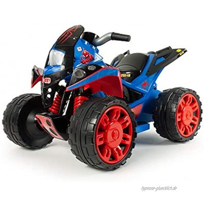 INJUSA Quad The Beast Spider-Man Batterie 12V zugelassen mit Fußbeschleuniger und Gummibändern auf Rädern