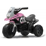 JAMARA 460228 Ride-on E-Trike Racer pink 6V Akku elektrisches Dreirad mit extra starkem Bürstenmotor Stahlhinterachse Stahlvordergabel LED Frontlicht Musik ca. 1 Std. Fahrzeit rosa