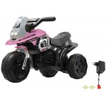 JAMARA 460228 Ride-on E-Trike Racer pink 6V Akku elektrisches Dreirad mit extra starkem Bürstenmotor Stahlhinterachse Stahlvordergabel LED Frontlicht Musik ca. 1 Std. Fahrzeit rosa
