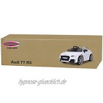 JAMARA 460278 Ride-on Audi TT RS 12V-Softanlauf 2-Gang Ultra-Gripp Gummiring Fahrzeug Weiß