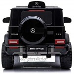 RIRICAR Elektrisches Auto für Kinder Mercedes G Neu Schwarz mit 2,4 GHz Fernbedienung 1 Sitzer Batterie 12V 4AH