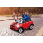 ROLLPLAY Elektrofahrzeug mit Fernsteuerung und Rückwärtsgang Für Kinder ab 3 Jahren Bis max. 35 kg 6-Volt-Akku Bis zu 4 km h MINI Cooper S Roadster Rot
