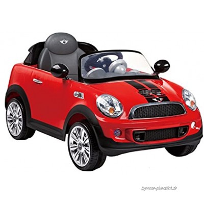 ROLLPLAY Elektrofahrzeug mit Fernsteuerung und Rückwärtsgang Für Kinder ab 3 Jahren Bis max. 35 kg 6-Volt-Akku Bis zu 4 km h MINI Cooper S Roadster Rot