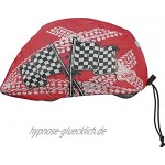 ABUS Regenkappe für Kinderhelme Regenschutz mit Reflektoren und Gummizug wasserabweisend Rot
