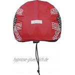 ABUS Regenkappe für Kinderhelme Regenschutz mit Reflektoren und Gummizug wasserabweisend Rot