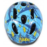 Byox Kinder Helm Simon Y22 LED-Beleuchtung Gr S 46 53 cm einstellbar 8 Löcher Farbe:blau
