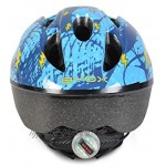 Byox Kinder Helm Simon Y22 LED-Beleuchtung Gr S 46 53 cm einstellbar 8 Löcher Farbe:blau