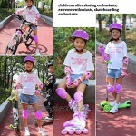 QUUPY Kinder-Schutzausrüstung für Outdoor-Sport Helm Knie- und Ellbogenschützer und Handgelenkschoner für Roller Scooter Skateboard Fahrrad 7 Stück