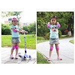 QUUPY Kinder-Schutzausrüstung für Outdoor-Sport Helm Knie- und Ellbogenschützer und Handgelenkschoner für Roller Scooter Skateboard Fahrrad 7 Stück