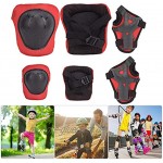 XiangXin Kinderschutzset aus Polyesterfaser mit Knieschoner aus Polyesterfaserkabel für Kinder Sportschutzausrüstung für Kinder für Rollschuhe