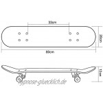 Dmxiezib Skateboard Ahorn-Skateboard for Anfänger Animation Toilettengebundene Hanako-Kun Skateboard doppelte Neigung professionelles Skateboard geeignet for Erwachsene 31x8