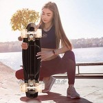 Earthily Kinder Skateboard 22 Skateboard mit LED-Rollen für Kinder Mini Cruiser Retro für Jungen Mädchen Kinder