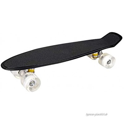 Earthily Kinder Skateboard 22 Skateboard mit LED-Rollen für Kinder Mini Cruiser Retro für Jungen Mädchen Kinder