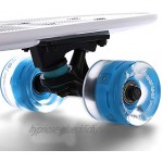 Junli 58,9 cm hochflexibles Mini-Cruiser-Skateboard aus Kunststoff für Kinder Jugendliche und Erwachsene mit hoher Rebound-Rädern aus Polyurethan