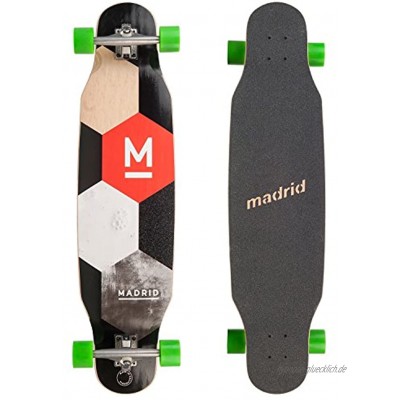 MADRID Unisex– Erwachsene Paddle Longboard schwarz braun grün 4,5 x 9,75 EU
