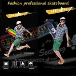QHMWP Kinder Cruiser Board Deck Concave Skateboard Komplettes Standard-Double-Kick-Skateboard 8-Lagigem Ahorn-Deck FüR Kinder Jugendliche Erwachsene AnfäNger 41 X 9 MäDchen Rollen Board