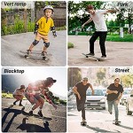 QUNHU Skateboard 31-Zoll-Skateboard-Doppel-Kick-Skateboard-Kreuzer Longboard 8-Layer-Ahorn-Deck-Skateboards für Kinder und Anfänger Color : Pink