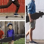 QUNHU Skateboard komplett 8 Layer Deck 46x9.8 Skateboard Ahornholz Longboards für Erwachsene Teenager Jugendliche Anfänger Mädchen Jungs Color : Blue