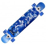 QUNHU Skateboard komplett 8 Layer Deck 46x9.8 Skateboard Ahornholz Longboards für Erwachsene Teenager Jugendliche Anfänger Mädchen Jungs Color : Blue