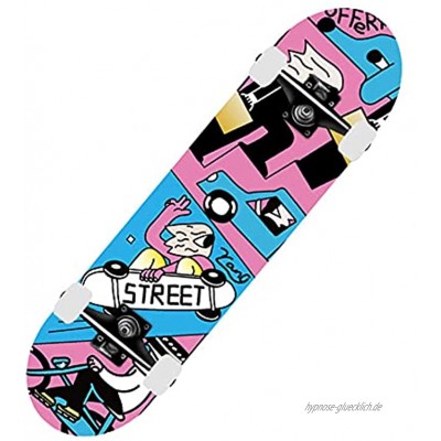 TTKD Komplettes Standard-Skateboard 31-Zoll-Skateboard-Anfänger doppelt gespanntes kurzes Brett professionelle Erwachsene Jungen und Mädchen Südkorea Harajuku Mädchen Straßenbürste Straße Vier