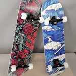 TTKD Skateboard Skateboards für Anfänger 31-Zoll Double Kick Concave Skateboard Geeignet für Jugendliche Wettbewerbspreise