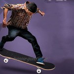 TTKD Skateboards für Anfänger 31 Zoll Komplett-Skateboard für Kinder Teens Erwachsene 7 Layer Maple Double Kick Deck Concave Cruiser Trick Partygeschenke Wettbewerbspreise