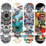 TTKD Skateboards für Anfänger Board 31-Zoll-Anfänger-Doppelneigungs-Vierrad-Skateboardbürste Straßenahorn-Skateboard Teenager-Skateboard Wettbewerbspreise