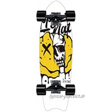TTKD Skateboards Komplettes 28 Zoll Mini Cruiser Retro Skateboard für Kinder Jungen Jugend Anfänger 7 Lagen Ahorn Double Kick Concave Skateboard Wettbewerbspreise
