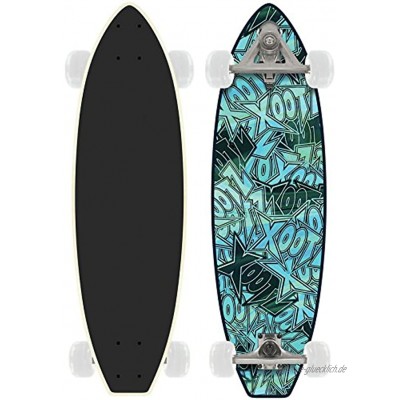 Xootz Kids 'Marmor Ahorn Deck komplett Anfänger Carve Skateboard Blau 27,75X 20,3cm