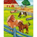 HABA 305237 Puzzles Bauernhoftiere 3 Puzzles mit 12 15 und 18 Teilen und unterschiedlichen Tiermotiven Puzzle ab 3 Jahren