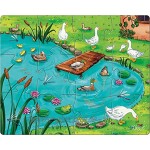 HABA 305237 Puzzles Bauernhoftiere 3 Puzzles mit 12 15 und 18 Teilen und unterschiedlichen Tiermotiven Puzzle ab 3 Jahren