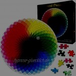 HUADADA Puzzle 1000 Teile ,Puzzle für Erwachsene Runde Puzzle farbenfrohes Legespiel ,Geschicklichkeitsspiel für die ganze Familie Regenbogen Puzzle,Erwachsenenpuzzle ab 12 Jahren.…