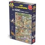 Jumbo 19001 Jan van Haasteren Der Sturm und Die Safari Puzzle 2 x 1000 Teile