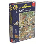Jumbo 19001 Jan van Haasteren Der Sturm und Die Safari Puzzle 2 x 1000 Teile