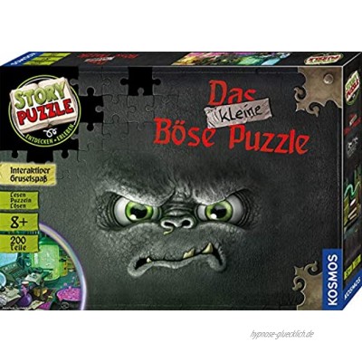 KOSMOS 680794 Story Puzzle: Das kleine Böse Puzzle 200 Teile interaktives Puzzle-Abenteuer mit Grusel-Spaß Lesen Puzzeln Rätsel lösen für Kinder ab 8 Jahre