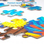 Puzzle Kinder 108 Teile Jigsaw Puzzle Fisch Kinder Ocean Puzzle Spielzeug Kinderpuzzle Geschenk für Kleinkinder Jungen Mädchen ab 3 4 5 6 7 8 9 Jahren