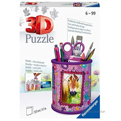 Ravensburger 3D Puzzle 11175 Utensilo Pferde 54 Teile Stiftehalter für Tier-Fans ab 6 Jahren Schreibtisch-Organizer für Kinder