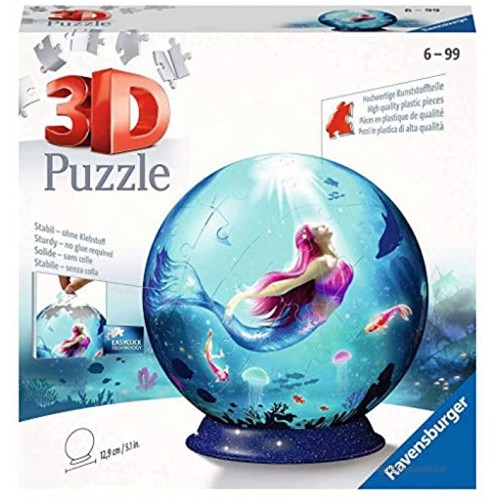 Ravensburger 3D Puzzle 11250 Puzzle-Ball Bezaubernde Meerjungfrauen 72 Teile Puzzle-Ball für Erwachsene und Kinder ab 6 Jahren