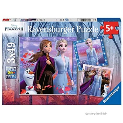 Ravensburger Kinderpuzzle 05011 Die Reise beginnt Puzzle für Kinder ab 5 Jahren mit 3x49 Teilen Puzzle mit Disney Frozen