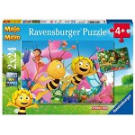 Ravensburger Kinderpuzzle 09093 Die kleine Biene Maja Puzzle für Kinder ab 4 Jahren Biene Maja Puzzle mit 2x24 Teilen