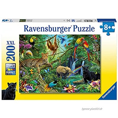 Ravensburger Kinderpuzzle 12660 Tiere im Dschungel Tier-Puzzle für Kinder ab 8 Jahren mit 200 Teilen im XXL-Format