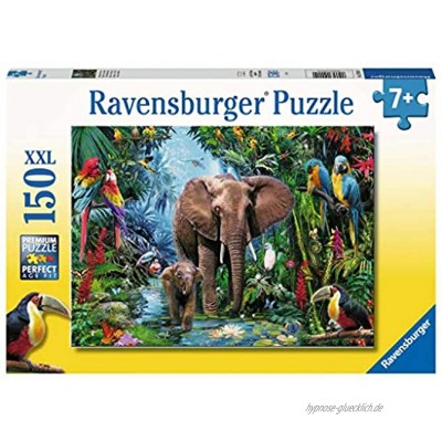 Ravensburger Kinderpuzzle 12901 Dschungelelefanten Tier-Puzzle für Kinder ab 7 Jahren mit 150 Teilen im XXL-Format