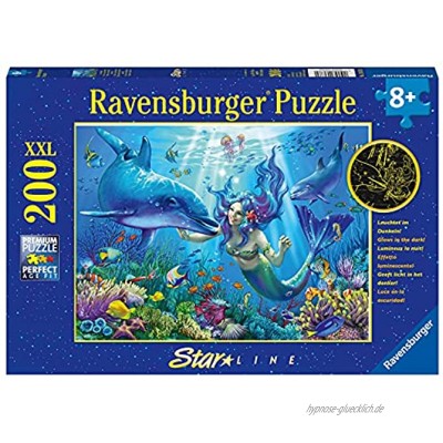 Ravensburger Kinderpuzzle 13678 Leuchtendes Unterwasserparadies Unterwasserwelt-Leuchtpuzzle für Kinder ab 8 Jahren mit 200 Teilen im XXL-Format Leuchtet im Dunkeln