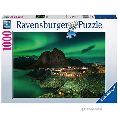 Ravensburger Puzzle 1000 Teile Aurora Borealis Norwegen Nordlichter über Hamnoy Puzzle für Erwachsene und Kinder ab 14 Jahren,Puzzle mit Norwegen-Motiv, Sonderedition [Exklusiv bei ]