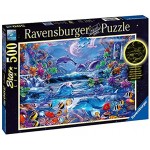 Ravensburger Puzzle 15047 Im Zauber des Mondlichts 500 Teile Puzzle für Erwachsene und Kinder ab 10 Jahren Leuchtpuzzle mit Unterwasserwelt-Motiv Leuchtet im Dunkeln