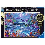 Ravensburger Puzzle 15047 Im Zauber des Mondlichts 500 Teile Puzzle für Erwachsene und Kinder ab 10 Jahren Leuchtpuzzle mit Unterwasserwelt-Motiv Leuchtet im Dunkeln
