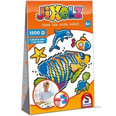 Schmidt Spiele 46117 Jixelz Unterwasserwelt 1500 Teile 5 Motive Kinder-Bastelsets Kinderpuzzle